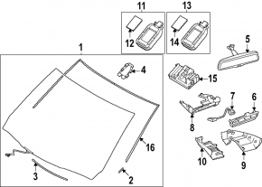 Parbriz încălzit Mazda CX-90 24-26 cu proiecție