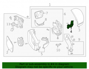 Поворотник зеркала правый Honda Insight 19-22