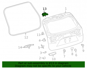 Петля двери багажника левая Lexus RX350L RX450hL 18-22