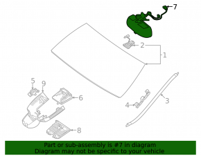 Зеркало внутрисалонное Mercedes W167 GLE 350 450 20-21 автозатемнение, Home link, серое