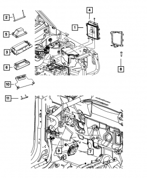 Блок ECU компьютер двигателя Jeep Compass 11-16 2.4