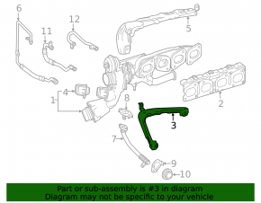 Кронштейн турбины Mercedes W167 GLE 350 20-23 2.0T
