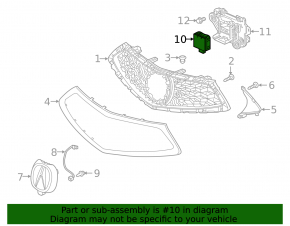 Радар круиз Acura RDX 19-25 Radar sensor A-spec Awd Base