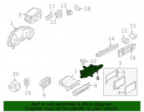 Кронштейн монитора, дисплея, навигации Audi A6 C7 16-18 рест под 8 дюймов