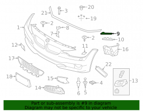 Крепление переднего бампера правое крыло верхнее BMW 4 F32/33/36 14-20