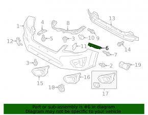 Suport bara față, dreapta, sub far, Subaru Impreza WRX GH 12-16