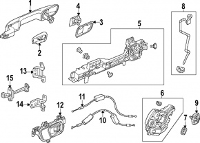 Ручка двери внешняя передняя правая Honda CRV 23-26