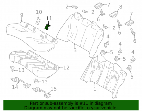 Sistem de ancorare Isofix pentru scaunele din spate ale Toyota Camry v70 18-24, gri