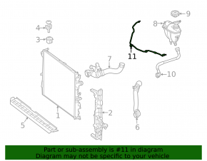 Țeavă de răcire rezervor-radiator Mercedes Clasa S W222 18-20 3.0