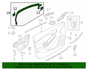 Рамка двери внутреняя передняя правая Ford Focus mk3 11-18
