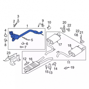 Convertor catalitic Ford Mustang mk6 15- 2.3T