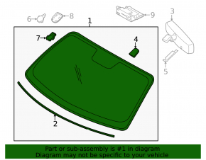Лобовое стекло Ford Mustang mk6 15-23 без датчиков