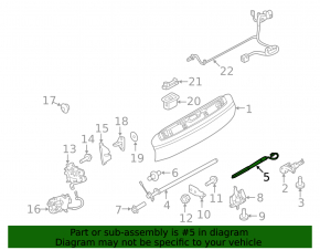 Amortizor hayon dreapta inferior pentru Land Rover Range Rover 13-21