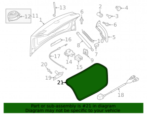 Уплотнитель крышки багажника VW CC 13-17 рест