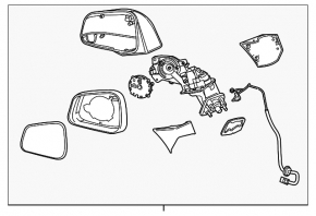 Зеркало боковое правое в сборе Chevrolet Trax 17-20