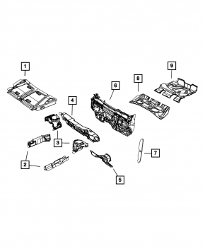 Обшивка пола багажника Jeep Patriot 11-17