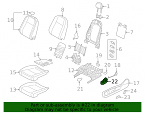 Управление пассажирским сиденьем Audi A3 8V 15-20 черное, с кнопками