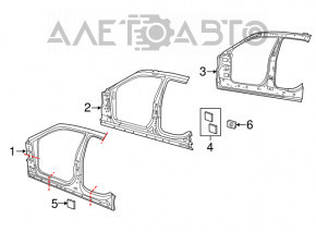 Стойка кузова центральная левая Chrysler 300 11-23