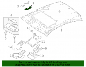 Ручка потолка передняя левая Infiniti Q50 14-24 серая