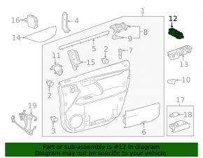 Управление стеклоподъемником передним правым Lexus RX350 RX450h 16-22