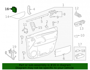 Компьютер двери передней левой Lexus RX350 RX450h 16-22