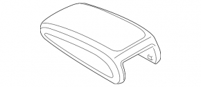 Консоль центральная подлокотник Audi A3 8V 15-19 кожа, серая