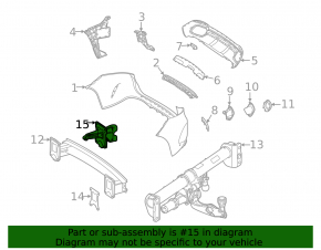 Клык усилителя заднего бампера левый Mercedes W167 GLE 350 450 20-26 под фаркоп