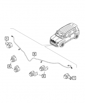 Парктроник задний Jeep Renegade 15-18