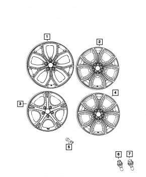 Болт колесный d17 M12x1.25 Jeep Renegade 15-23 тип 1