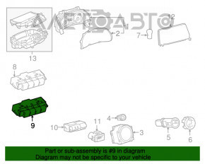 Блок кнопок передней панели Lexus RX450h 16-22 2 кнопки