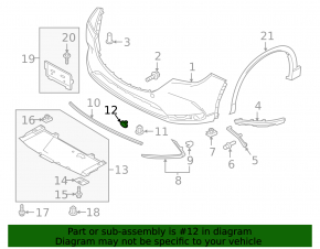 Заглушка буксировочного крюка переднего бампера Mazda CX-9 16-23