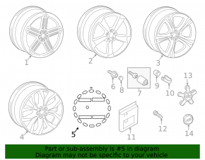 Anvelopă de rezervă pentru Audi A6 C7 12-18 145/60 R20
