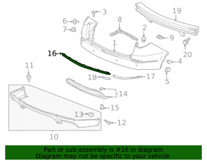 Bandă cromată pentru bara spate Acura MDX 2021-2025