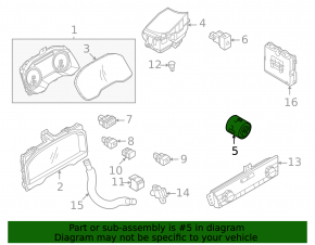 Кнопка Start-stop Mitsubishi Outlander 22-26 черная