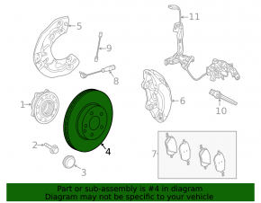 Disc de frână față stânga Mercedes Clasa C W206 300 22-25 AMG pachet, 2.0