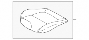 Обшивка подушки водительского сиденья Mazda 3 19-22 кожа черная, без подогрева