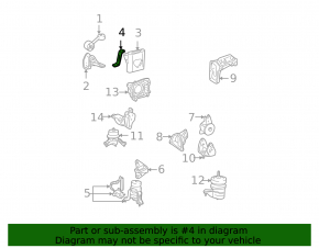 Кронштейн двигателя правый передний Lexus RX400H 06-09