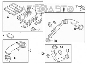 Воздуховод на впуск BMW X5 F15 14-18 N55