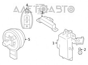 Ключ Nissan Rogue 21-22 S, 3 кнопки