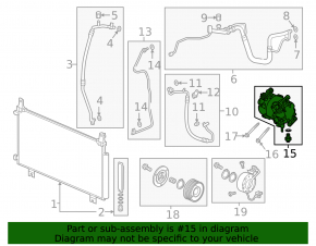 Компрессор кондиционера Honda CRV 17-19 2.4