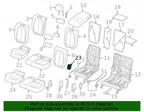 Заглушка Isofix заднего сиденья 2-го ряда BMW X1 F48 16-22 черная