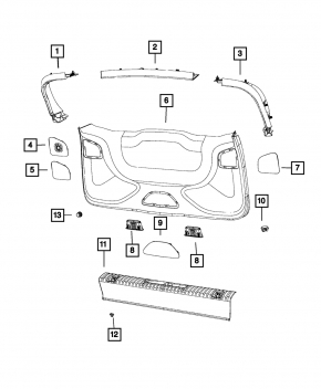 Ручка двери багажника внутренняя Chrysler Pacifica 17-26