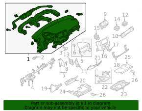 Торпедо передняя панель без AIRBAG Mitsubishi Outlander 14-22