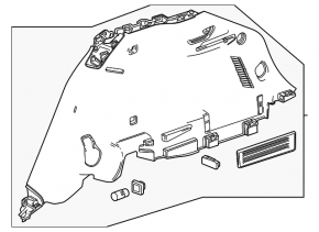 Ornament arc spate stânga pentru Chevrolet Equinox EV 24-26 cu brichetă și lampă, zgârieturi
