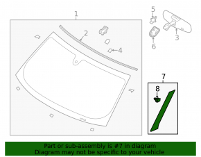 Накладка передней стойки правая Ford Flex 09-19