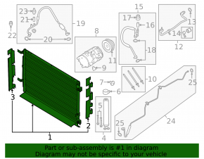 Радиатор кондиционера конденсер Ford Mustang mk6 15-23 5.0