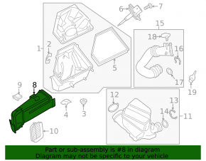 Воздухоприемник BMW 3 G20 19-26 2.0T, plug-in, B58
