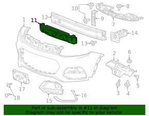 Абсорбер переднего бампера верхний Chevrolet Trax 17-20