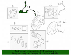 Senzor ABS spate dreapta Subaru Outback 10-14