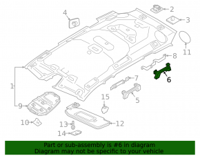 Ручка потолка задняя правая Volvo XC90 16-26 кожа серая